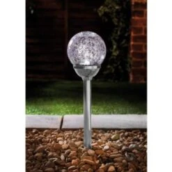 B&M Vegas XL Crackle Ball Post Lights 4pk - Chrome