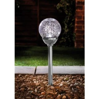 B&M Vegas XL Crackle Ball Post Lights 4pk - Chrome