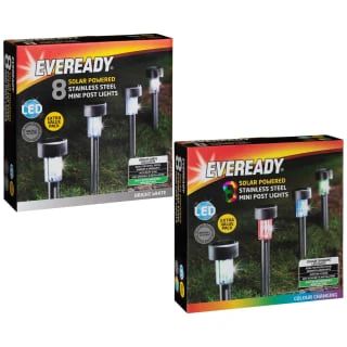 Eveready Solar Powered Post Lights 8pk - Colour Changing - Image 3