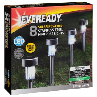 Eveready Mini Solar Lighting Posts 8pk - Colour Changing - Image 3