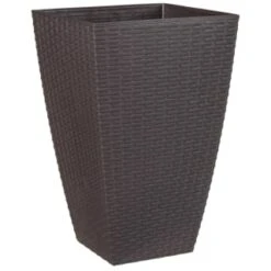 B&M Rattan Effect Planter 55m - Brown