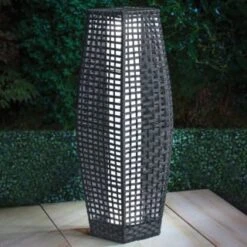 Sorrento Solar Powered Floor Lamp - Grey 69cm