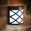 Solar Powered Kensington Wall Lights - Black 4pk