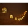 B&M 10 Solar Rattan Effect String Lights