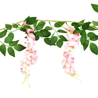 Artificial Wisteria Garland With 20 Solar LEDs - Image 3