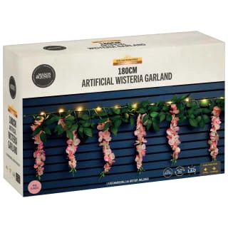 Artificial Wisteria Garland With 20 Solar LEDs - Image 4