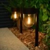 Monaco Solar Powered Post Lights 2pk