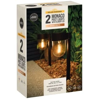 Monaco Solar Powered Post Lights 2pk - Image 4