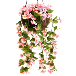 Solar Powered Artificial Floral Hanging Basket - Image 4