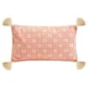 B&M Cotton Two Sided Cushion With Tassels 30 X 50cm - Pink